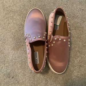Pink Steve Madden canvas sneakers
